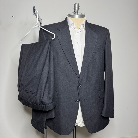 Alexandre London Tailored in England Gray Wool Two-Piece Suit 48L 38W - Picture 1 of 12